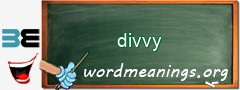 WordMeaning blackboard for divvy